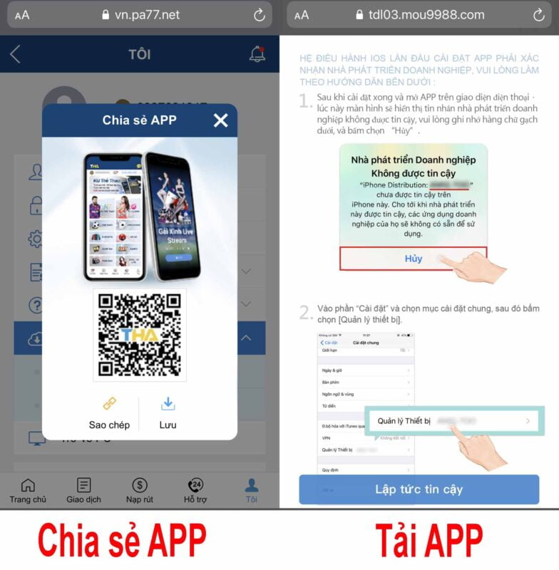 Vậy tải App Thabet như thế nào